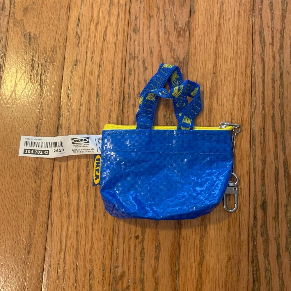 IKEA Blue KNOLIG (Keychain size) Zipper Bag — NWT